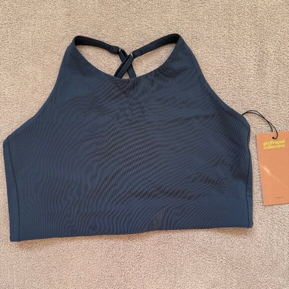 NEW - GIRLFRIEND COLLECTIVE - TOPANGA BRA - MIDNIGHT - Picture 1 of 5